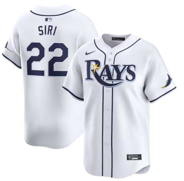 Mens Tampa Bay Rays #22 Jose Siri White Home Limited Stitched Baseball Jersey Dzhi